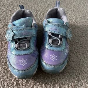 Toddler size 10 Frozen Glitter Purple & Blue Sneakers